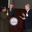 Judge Stephen Williams swears-in new Council Member Geovette Washington